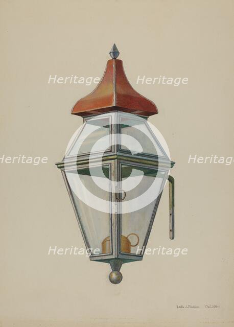 Bracket Lamp, c. 1939. Creator: Leslie Macklem.