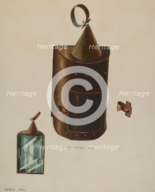 Lantern, c. 1936. Creator: James Vail.