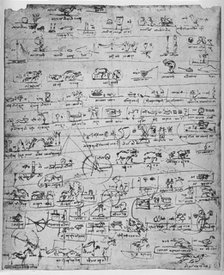 'Sheet of Pictographs', c1480 (1945). Artist: Leonardo da Vinci.