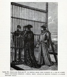 Louis XI persuades Edward IV to return home of a sum of money, 1882. Artist: Anonymous  