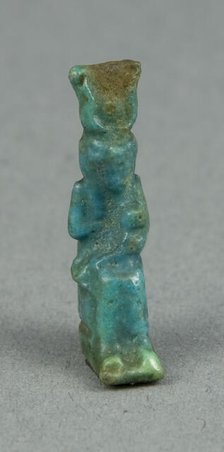 Amulet of the Goddess Isis with Horus as a Child, Egypt, Late Period-Ptolemaic Period (7th-1st... Creator: Unknown.