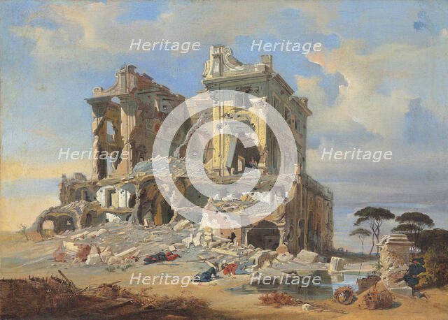 The Battle of the Casino dei Quattro Venti, 1849. Creator: Werner, Carl Friedrich Heinrich (1808-1894).
