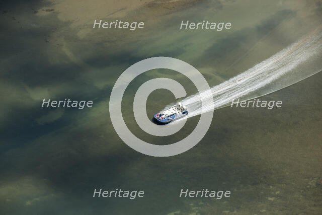 Ryde Hovercraft at sea, Isle of Wight, 2020. Creator: Damian Grady.