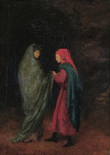Dante and Virgil at the entrance to Hell, 1857-1858. Creator: Degas, Edgar (1834-1917).