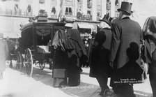 Bjornson family in funeral procession - Christiania, 1910. Creator: Bain News Service.