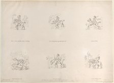 How to turn any Horse, Mare, or Gelding; How to Ride genteel & agreeable down Hil..., March 1, 1803. Creator: Thomas Rowlandson.