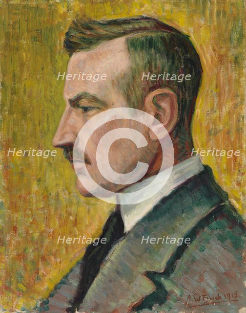 Portrait of Artist Magnus Enckell, 1915. Creator: Alfred William Finch.