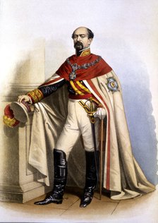Knight Grand Cross of the Royal and Military Order of San Fernando, Spain, chromolithograph, 1865.