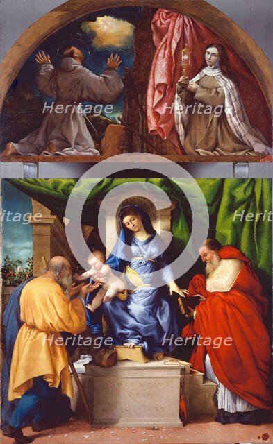 Madonna delle rose (Madonna of the Roses), 1526-1527. Creator: Lotto, Lorenzo (1480-1556).