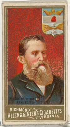 President of the Republic of Colombia, from World's Sovereigns series (N34) for Allen & Gi..., 1889. Creator: Allen & Ginter.