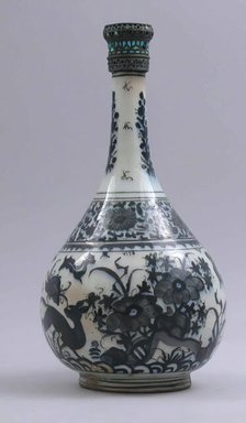 Bottle with Deer in Landscape, Iran, first half 17th century. Creator: Unknown.