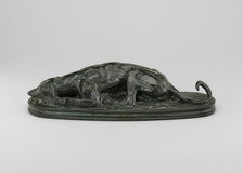 Reclining Greyhound, model n.d., cast c. 1845/1874. Creator: Antoine-Louis Barye.