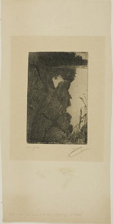 Bather (Evening) I (Zinc etching), 1896. Creator: Anders Leonard Zorn.