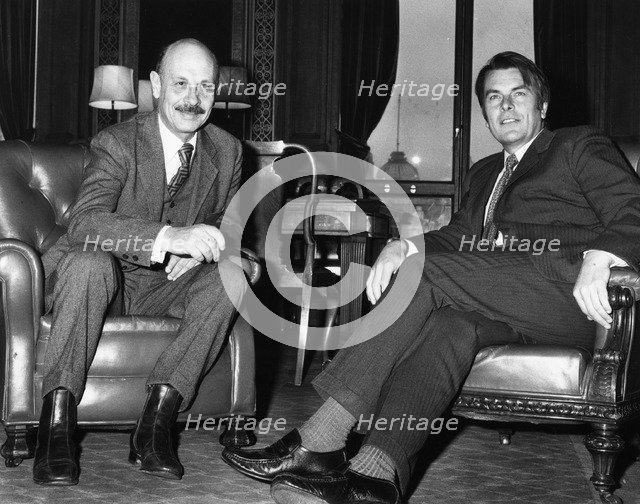 David Owen (1938- ), Foreign Secretary, and Yigael Yadin (1917-84), Israeli, deputy PM, 1978. Artist: Unknown