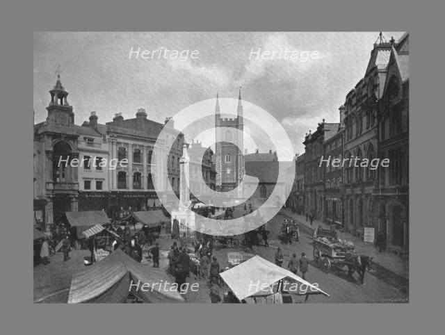 Market Place, Reading, c1900. Artist: SV White.