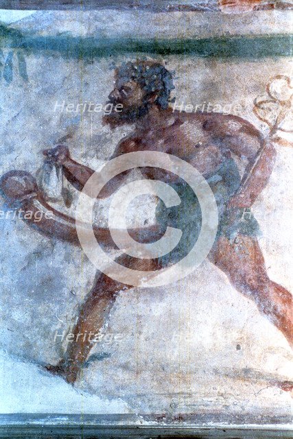 Mural of Mercury, Pompeii, Italy. Creator: Unknown.