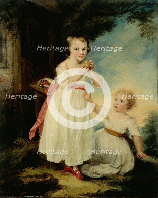Portrait of two little girls, called the cakes, c1790-1799. Creators: William Artaud, John Hoppner.