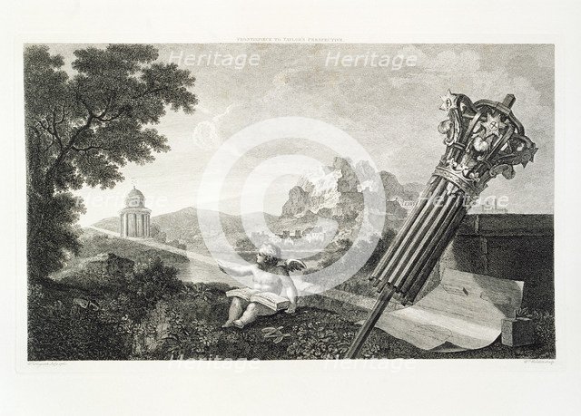 The frontispiece to Dr Brook Taylor's Perspective of Architecture, 1760. Artist: W Woollett