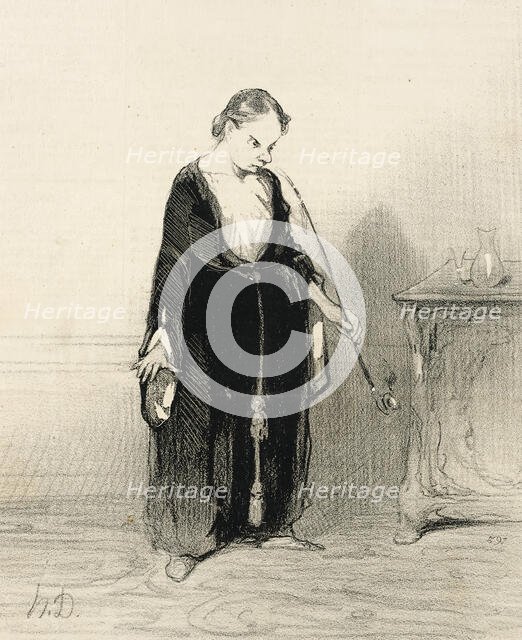 O Plaisir de l'opium que tu me ravis!..., 1844. Creator: Honore Daumier.