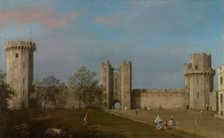 Warwick Castle, East Front from the Courtyard, 1752. Creator: Canaletto.