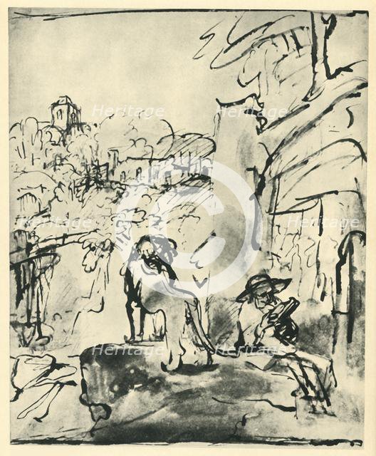 St Jerome reading in a landscape, 1649, (1943). Creator: Rembrandt Harmensz van Rijn.