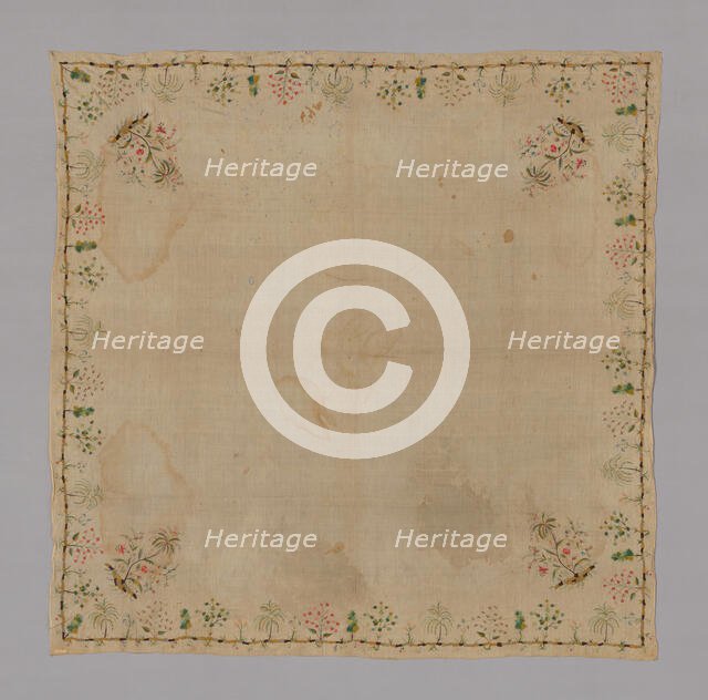 Cover or HandKerchief, Turkey, 1850/1875. Creator: Unknown.