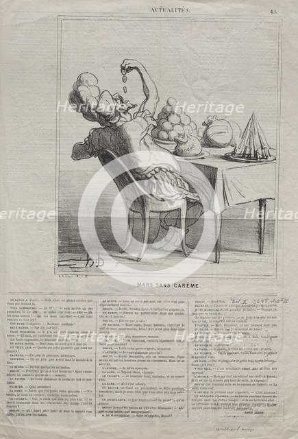 Actualities (No. 43): March without Lent, 1869. Creator: Honoré Daumier (French, 1808-1879).