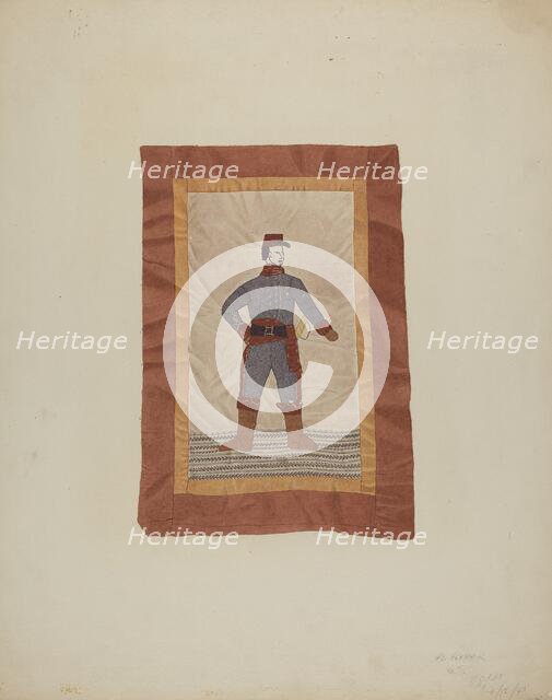 Pillow Top Insert, 1940. Creator: Albert Ryder.