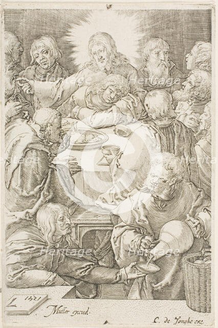The Last Supper, 1615/1620. Creator: Jan Muller.