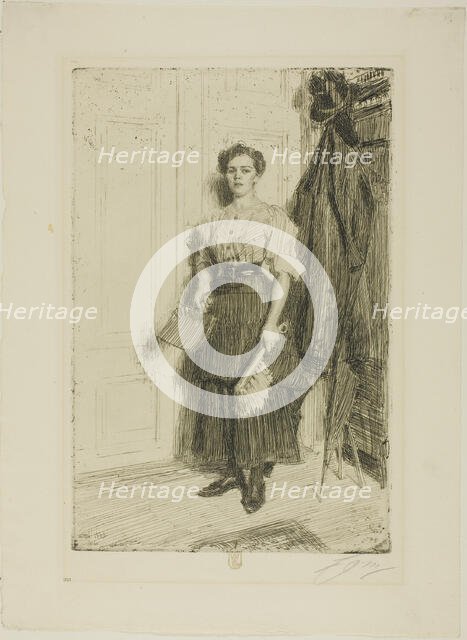 The New Maid, 1909. Creator: Anders Leonard Zorn.