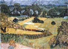 'Train and Bardes', (Landscape with a Goods Train), 1909. Artist: Pierre Bonnard