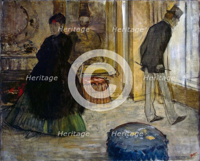 'Interior with Two Figures', 1869.  Artist: Edgar Degas