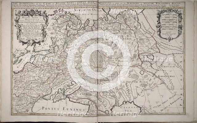 Russia Alba, or Moscovia, 1682. Artist: Berry, William (active 1669-1708)