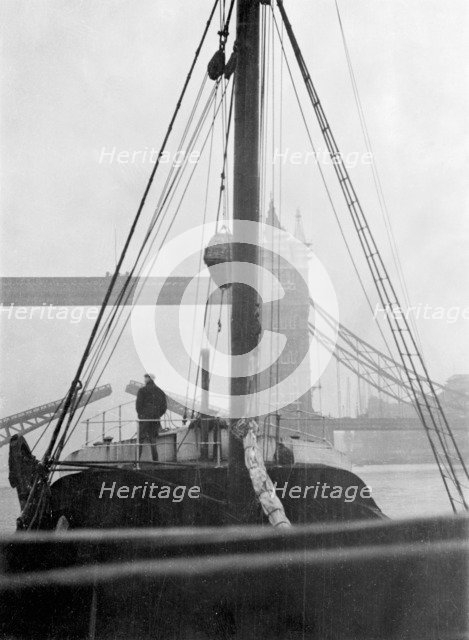 Ship with fish for Billingsgate Market, London, (c1930s?). Artist: Unknown
