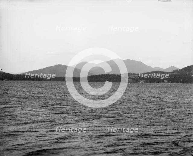 Lower Saranac Lake from Shingle Bay Point, Adirondack Mts., N.Y., between 1900 and 1910. Creator: Unknown.