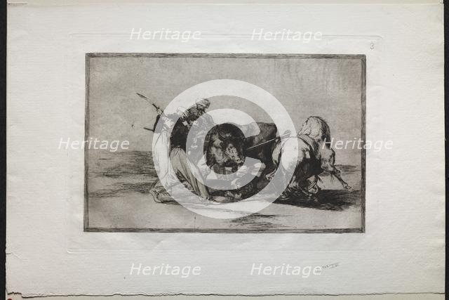 Bullfights: The Moors Settled in Spain, Giving Up the Superstitions of the Koran…, 1876. Creator: Francisco de Goya (Spanish, 1746-1828).