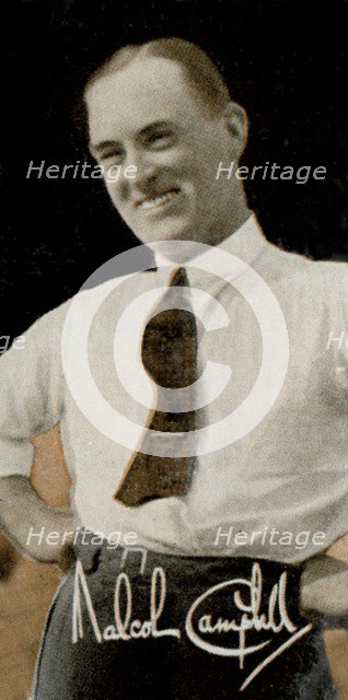 Sir Malcolm Campbell (1885-1948), English racing motorist and motoring journalist, 1935. Artist: Unknown