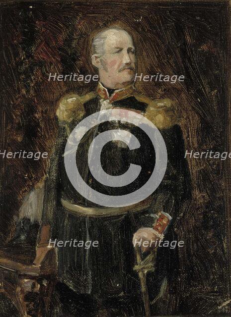 Portrait of General Adjutant, Count Adolf Aminoff, Sketch, 1875-1876. Creator: Albert Edelfelt.