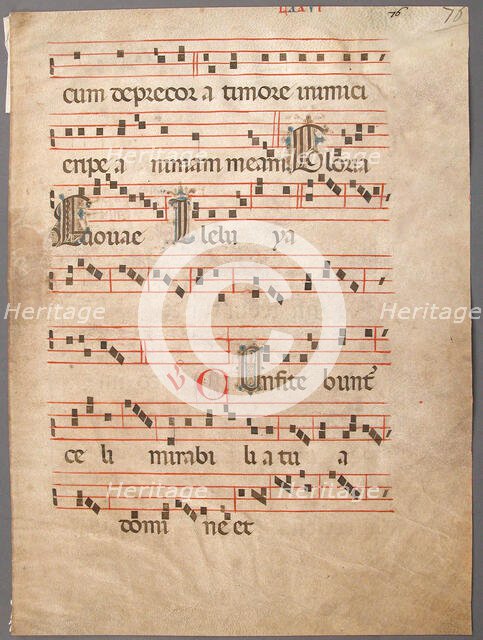 Manuscript Leaf, from a Gradual, Italian, first half 14th century. Creator: Unknown.