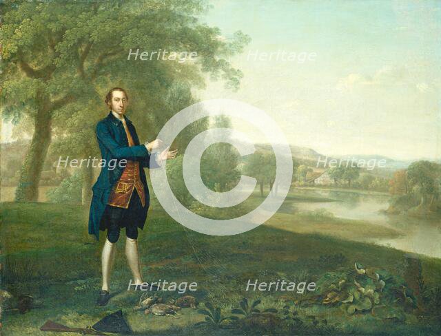 Portrait of a Gentleman Netting Partridges, 1756. Creator: Arthur Devis.
