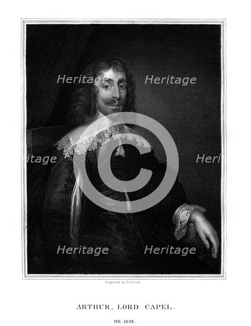 Arthur Capel, 1st Baron Capel, English royalist, (1825).Artist: TA Dean