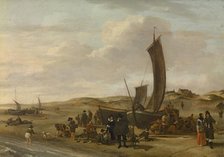 The Beach at Scheveningen, late 17th century. Creator: Cornelis Beelt.