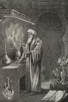 bn Zuhr, (c1092-c1162), Andalusi physician, philosopher and poet, 1890.  Creator: Joan Serra y Pausas.