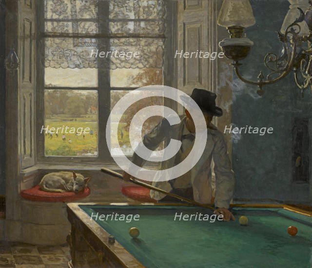 The Billiards Player , 1896. Creator: Tholen, Willem Bastiaan (1860-1931).