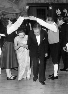 Princess Margaret and Mr K. Constable at a Christmas Dance, London, 1962. Artist: Unknown