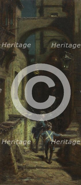 Crowd Guard, c1877-1880. Creator: Spitzweg; Carl (1808-1885).