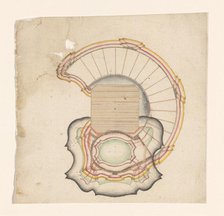 Design for the plan of a pulpit, c.1750. Creator: Anon.