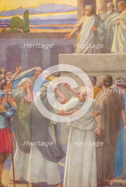 'We are beaten, o Romans, in a great battle, our army is destroyed', c1912 (1912). Artist: Unknown.