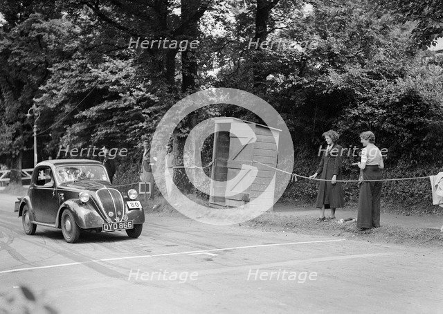 Fiat of HW Johnson, winner of a silver award at the MCC Torquay Rally, July 1937. Artist: Bill Brunell.