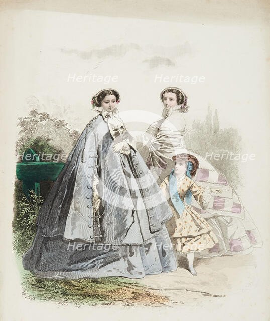Fashion plate - Journal des Demoiselles VI, 1859. Creator: Gilquin & Dupain.
